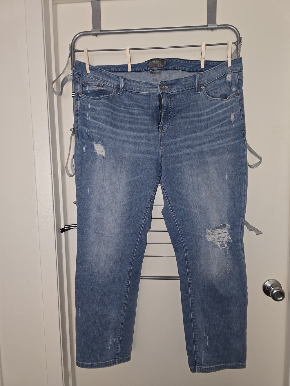 torrid Light Blue Distressed Boyfriend Jeans